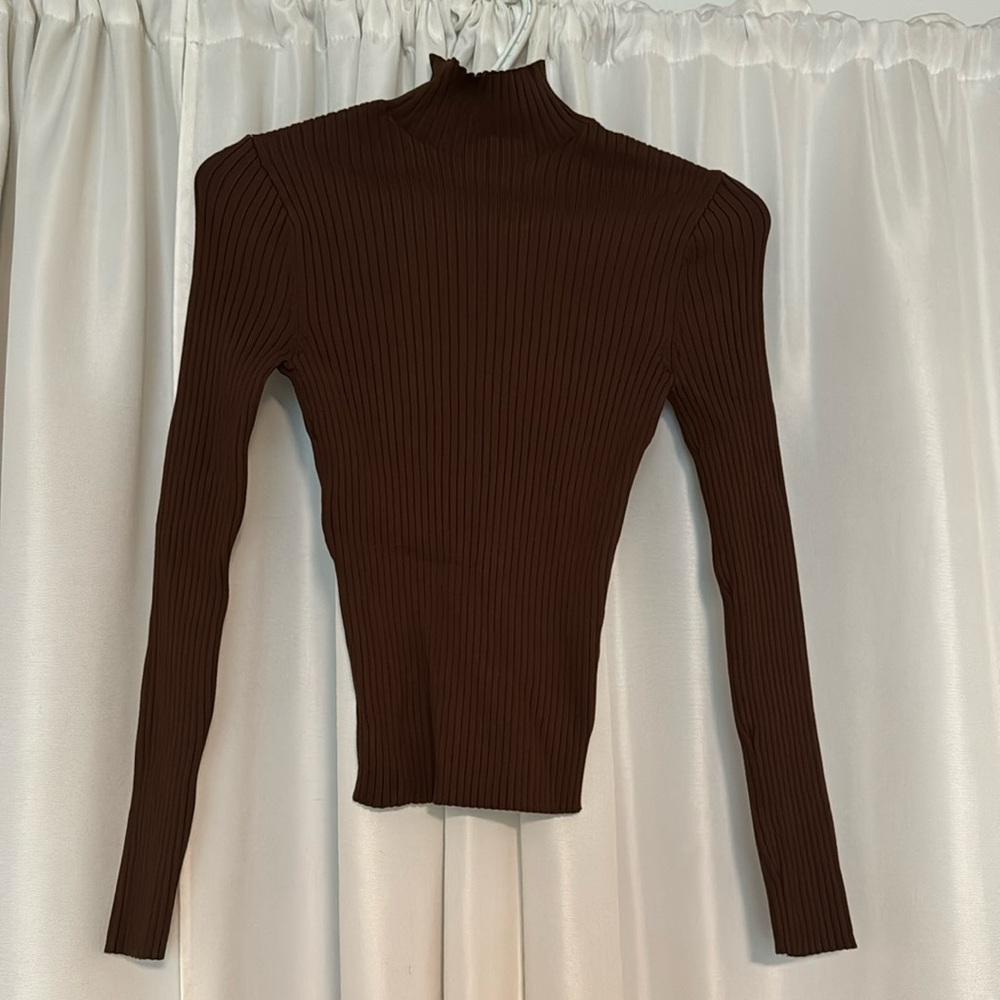 ZARA Brown Long Sleeve Turtle Neck